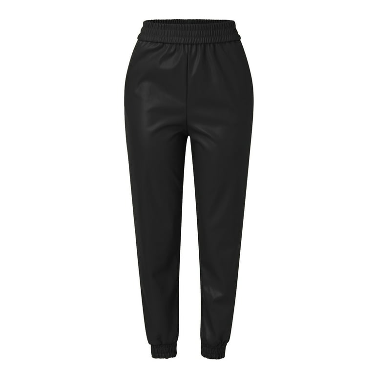 adviicd Leather Pants For Women High Waist Women's Leather Pants, High  Waisted Wide Leg Pants Coffee XL 