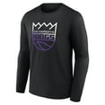 thumbnail image 2 of Men's Black Sacramento Kings Gradient Logo Long Sleeve T-Shirt, 2 of 3