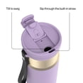 thumbnail image 3 of Contigo DualSip 24 oz Leakproof Insulated Water Bottle with Carrying Strap and 2-Way Lid, 3 of 8
