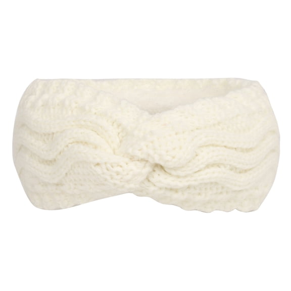 Fimkaul Head Wraps for Women Winter Fuzzy Fleece Lined Ear Warmer Cable Knit Thick Warm Crochet Gifts Turbans Hat Headbands