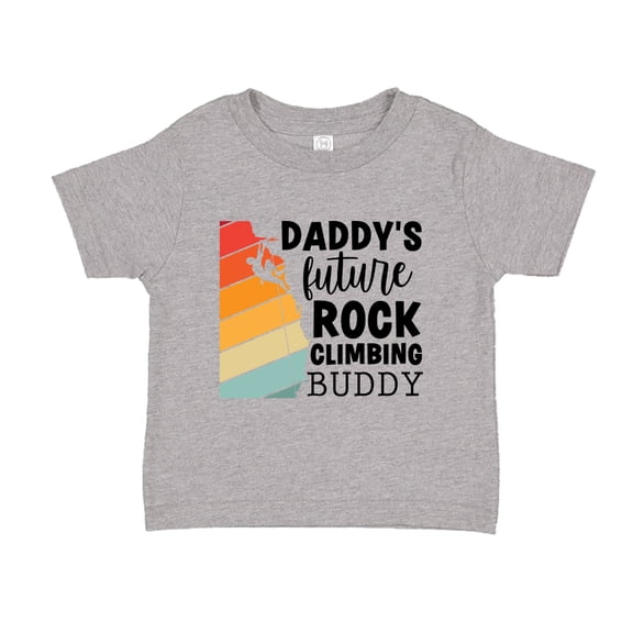 Daddy's Future Rock Climbing Buddy Toddler T-Shirt 2T Athletic Heather
