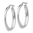 thumbnail image 2 of White Sterling Silver Earring Hoop Women'S 26 mm 19, 2 of 3
