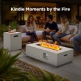 thumbnail image 5 of 43" Gas Fire Pit Table, 50000 BTU Outdoor Propane Fire Pit with CSA Certification, Rectangular Fire Pit with Glass Rocks, Waterproof Cover & Adjustable Legs for Patio, Backyard, Deck, 5 of 8
