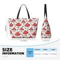 thumbnail image 4 of Balery Amanita Red Mushroom Beach Travel Bag - Water-Resistant, Large Capacity Lightweight Tote with 7 Pockets for Women and Men - Perfect for Beach, Pool, Gym, and Travel, 4 of 7