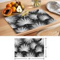 thumbnail image 6 of Black Palm Leaves Coastal Placemats Set of 12 Summer Tropical Botanical Boho Place Mats Indoor Wipeable Table Mats Washable Cloth Dining Table Placemats for Kitchen Holiday Party Decor 13x19 Inch, 6 of 9