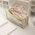 thumbnail image 4 of Monebena Pencil case Six Layer Large Capacity Pencil Case Stationery Supplies High Appearance Transparent PVC Storage Stationery Bag, 4 of 6