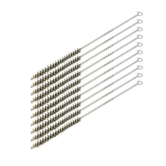 Uxcell 10mm Dia Stainless Steel Wire Tube Cleaning Brush 10 Pack