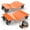 2-Pack | Orange, variant on Kojooin Heavy Duty Car Wheel Dolly Set, 8000LBS Car Moving Dolly, Wheel Dollies Car Tire Stake Set of 4 Piece, Car Tire Dolly Cart Moving Cars, Trucks, Motorcycles, Boats, Orange