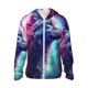 thumbnail image 1 of Fotbe Starry Multicolored Wolf Chaqueta con Protección Solar UPF 50+ para Hombre y Mujer, Camisa con Capucha y Bolsillos-X-Large, 1 of 7