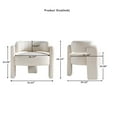 thumbnail image 7 of 34.6" Wide Boucle Accent Chair, Modern White Living Room Chair with Solid Wood Frame, Comfy Upholstered Barrel Side Chair for Makeup, Living Room, Bedroom and Office, 7 of 7