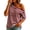 Wine, variant on LEKWK Striped Off Shoulder Tops for Women Short Sleeve Asymmetrical Neck Casual Tops Dressy Casual Loose Fit Summer Shirts Fashion Beach Vacation Outfits