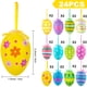 thumbnail image 3 of 24 huevos de Pascua de plástico simulados para colgar, decoración del hogar, para fiestas, pintados, 3 of 6