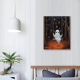 thumbnail image 3 of Nawypu Ghost on a Swing Wall Art Cute Ghost Pictures Spooky Vintage Ghost Wall Art Vintage Dark Academia Prints Forest Ghost Ghost Poster Gothic Painting Living Room, 3 of 4