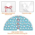 thumbnail image 4 of Rocae Cartoon Teeth for Christmas Tree Skirt with Pom Pom Trim for Holiday Party for Holiday Home Decor Indoor Outdoor-30", 4 of 7