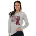 thumbnail image 4 of Home Where Dog Is Cute Pet Owner Women's Long Sleeve T Shirt Brisco Brands S, 4 of 5