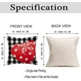 thumbnail image 5 of Valentines Day Pillow Cover 18x18 Inch Black White Buffalo Plaid Checkered Red Love Heart Polka Dot Bowknot Decoration Throw Pillow Covers Holiday Home Decorative Cushion Case for Couch, 5 of 6