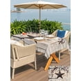 thumbnail image 5 of Outdoor Tablecloth with Umbrella Hole for Patio/Picnic/Party/Camping, Texas Star Vintage Waterproof Table Cloth Rectangle Table Cover Washable, Brown Retro Berry Beige Wooden Branches (60"x 120"), 5 of 8