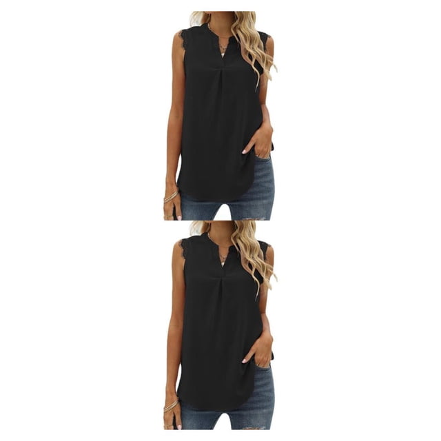 Blusa sin mangas Minnieouse para mujer chaleco transpirable cuello en V