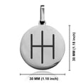 thumbnail image 2 of Stainless Steel Religious IH Monogram Round Medallion Pendant Necklace, 2 of 3