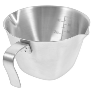 BERTDOMD Espresso Cup with Handle Stainless Steel Measuring Cup Pouring Cup with Double Spouts