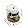 thumbnail image 3 of Halloween Gothic Skull Knife Holder Resin Skeleton Stand Horror Kitchen Storage Head Rack for Forks Knives Halloween Party Supplies Spooky Tabletop Decor, 3 of 6