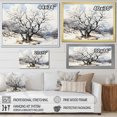 thumbnail image 4 of Designart "Grey Monochromatic Tree Charm III" Floral Floater Framed Canvas Wall Art, 4 of 7