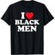 thumbnail image 1 of I Love Black Men Shirt I Heart Black Men Camiseta para hombre, 1 of 2