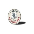 thumbnail image 4 of I Need A Dose Of Vitamin Ski Aluminum Metal Decor Sign - 12" Round, 4 of 4
