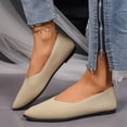 thumbnail image 2 of YLYL Women Knit Ballet Flats Non Slip Pointed Toe Comfortable Softable Casual Dressy Work Flats Shoes, 2 of 8