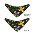 thumbnail image 6 of Kll Mardi Gras Carnival4 Dog Bandanas,Triangle Reversible Pet Scarf For Small Medium Large And Extra Large Dogs-Large, 6 of 8