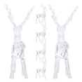 thumbnail image 3 of 6 piezas de adornos de renos transparentes para decoración de fiestas navideñas, decoraciones colgantes de bricolaje, figuras de renos de escritorio para celebraciones de Navidad e invierno, 3 of 6