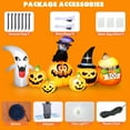 thumbnail image 4 of Bilivry 8ft Long Halloween Inflatable Outdoor Decoration, Inflatable Pumpkin with Witch Hat Black Cat and Ghost Built-in LED Light for Halloween Party Yard Garden Lawn Outdoor Decoration, 4 of 12