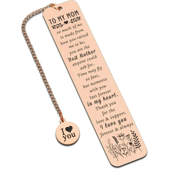 Mothers Day Bookmark Gifts from Daughter Son Mom Birthday Gifts for Mom Bookmark for Women I Love You Gift for Her Mothers Birthday Valentines Mommy Grandma from Teens Kids Book Lovers Gift