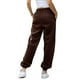 thumbnail image 4 of Pantalones de yoga de cintura alta con bolsillos para mujer - Tejido de poliéster, tallas S-XXL - Elásticos y cómodos para hacer ejercicio y para llevar de forma informal, 4 of 7