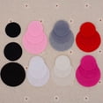 thumbnail image 3 of Sonducket 20 piezas de almohadilla de tela redonda DIY artesanía hecha a mano parche básico Color sólido Manual ropa accesorios de joyería Ropa, zapatos y accesorios Miscelánea Rosa 3cm Sonducket AP015634-02, 3 of 6