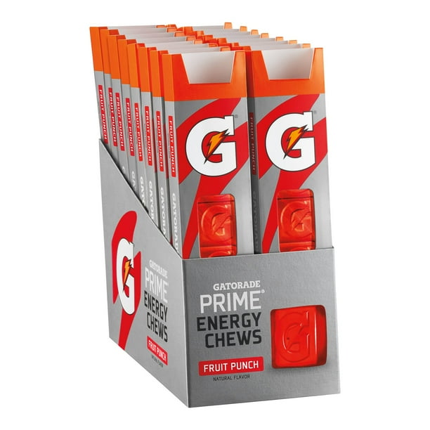 Gatorade Prime Energy Chews, Fruit Punch (Pack of 16)
