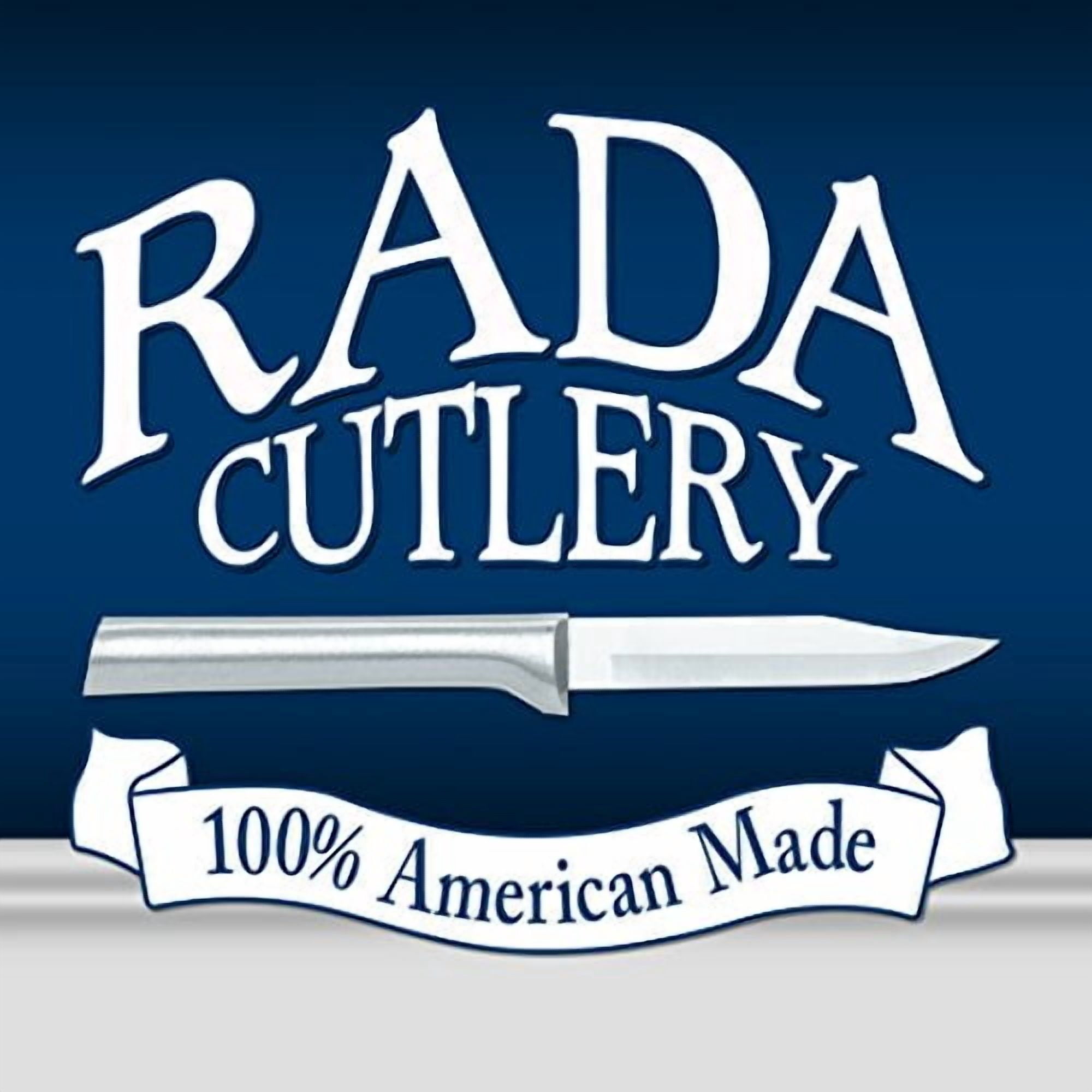 Rada Cutlery 3-Piece Peel, Pare & Slice Gift Knives Set with Quick Edge Sharpener, Black Handles