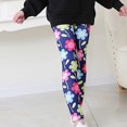 thumbnail image 4 of Odeerbi Kids Girls Cropped Leggings Stretchy Tights Pants Baby Pattern Printed Milk Silk Leggings Comfortable Slim Cropped Trousers Navy, 4 of 4