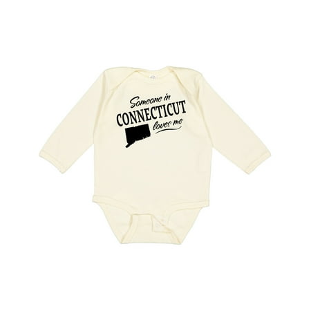 

Inktastic Someone in Connecticut Loves Me Gift Baby Boy or Baby Girl Long Sleeve Bodysuit