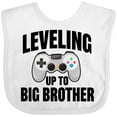 thumbnail image 3 of Inktastic Leveling Up to Big Brother Boys Baby Bib, 3 of 4