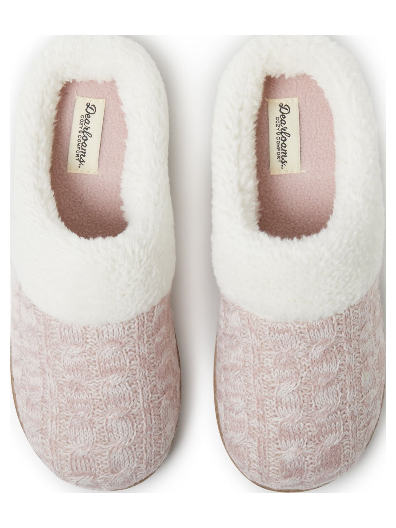 Dearfoams Cozy Comfort Women's Cable Knit Clog Slippers