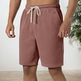 thumbnail image 2 of Short d'Été de Plage pour Homme, Short Décontracté Ample à Rayures avec Poches et Cordon de Serrage, 2 of 5