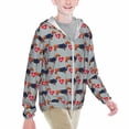 thumbnail image 2 of Cauagu Dachshund Dog Heart Print Sun Protection Jacket for Teen,Full-Zipper Long Sleeve Sun Shirts with Pockets UV Hoodie Shirts Outdoor Athletic Jacket-X-Large, 2 of 7