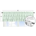 thumbnail image 4 of Sweet Jojo Designs Mint Green Window Treatment Valance - Solid Color Shabby Chic for Boho Watercolor Butterfly Floral Collection Tiered Ruffles Ruffled, 4 of 6