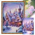 thumbnail image 1 of Hilo Algodón Bordado Punto Cruz Impreso 11CT Casa Nieve Invierno 50x70cm, 1 of 9