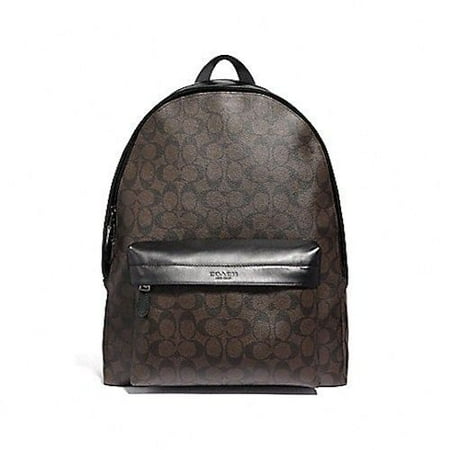 Brand New Men S Coach F39647 Signature Brown Charles Leather Backpack Bag