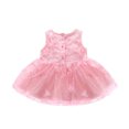 thumbnail image 4 of JIKNTTR Little Girl Elegant Flower Dress Tulle Baby Princess Floral Set Skirt Stylish Fancy Smocked Waist Sundress Sequin A-Line Party Dresses, 4 of 7