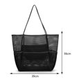 thumbnail image 1 of Malla Playa Natación Bolsas Casual Mujeres Compras Paquete Ropa Bolsa de almacenamiento (Negro) Ndcxsfigh Para Estrenar, 1 of 5