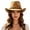 Brown, variant on Womens Hat Unisex Western Cowboy Hat Retro Wool Fedora Classic Style Hot Pink One Size