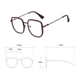 thumbnail image 3 of Fashion Classic Cute Office Anti-blue Light Glasses Spectacles Eyeglasses Square Frame Eyewear Computer Goggles GREEN, 3 of 8